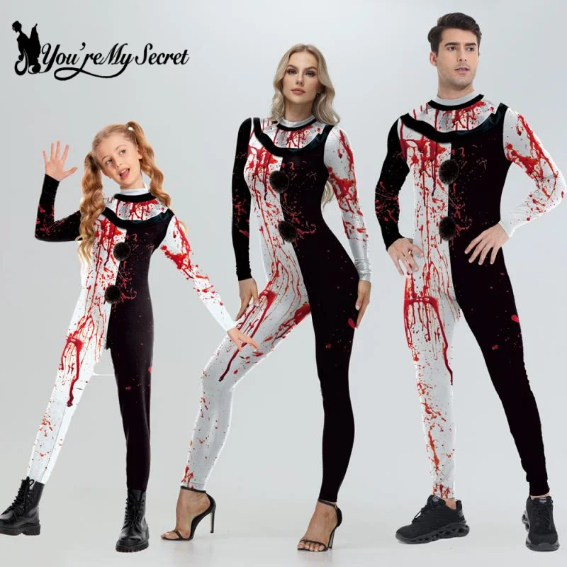My Secret Art The Clown Cosplay Costume para meninos e meninas, Terrifier 3, Halloween Party Dress, Superhero Costume, Zero Bodysuits