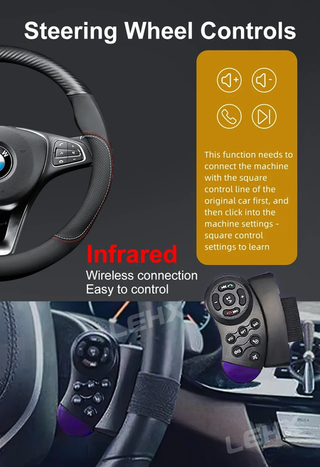Lehx 6.9 Polegada 1din universal mp5 rádio do carro suporte sem fio carplay android auto aux ips tela de toque reprodutor vídeo multimídia
