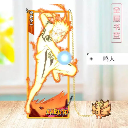 Naruto anime japonês periféricos metal artesanato marcador ornamentos de mesa colecionáveis presente de aniversário criativo para namorado menino brinquedo