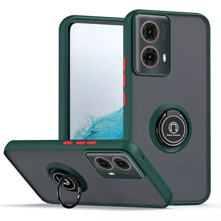 Armadura fosca caso para motorola moto g35 g55 g54 g84 g14 g72 g85 g75 g15 g05 g34 g24 s50 e13 g13 anel titular à prova de choque coque