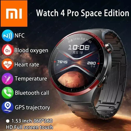Xiaomi relógio 4 pro relógio inteligente para pro amoled tela hd bluetooth chamada gps nfc freqüência cardíaca esportes smartwatch homem 2024 novo