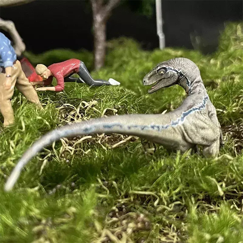 Resina Modelo do Mundo Jurássico, Parque dos Dinossauros, Ranger Homem, Mulher e Criança Figuras, Diecast Alloy Car, Cena em Miniatura Dioramas, Escala 1:64