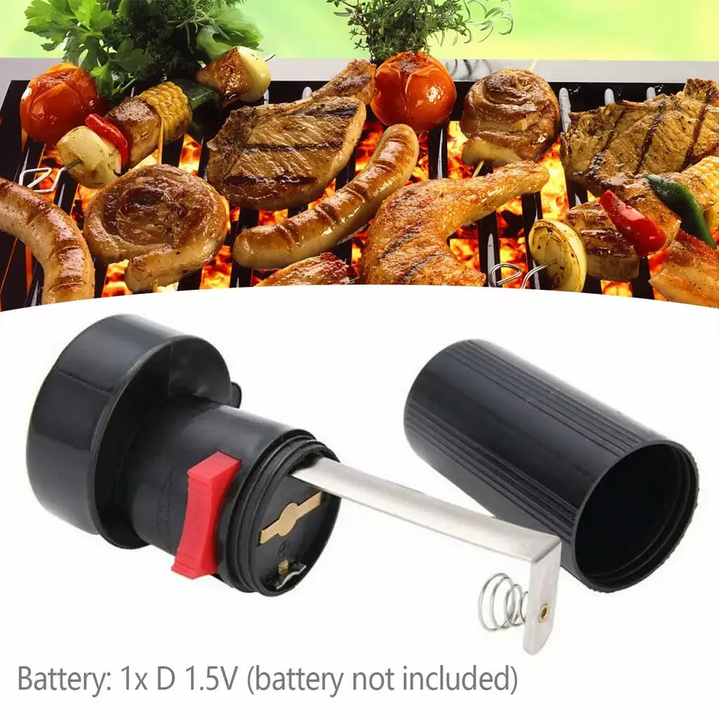 Conjunto de garfo rotativo para churrasco, rotador elétrico para churrasco, haste de grelha, 1.5v, tamanho d, motor rotador durável