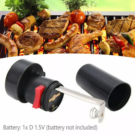 Conjunto de garfo rotativo para churrasco, rotador elétrico para churrasco, haste de grelha, 1.5v, tamanho d, motor rotador durável