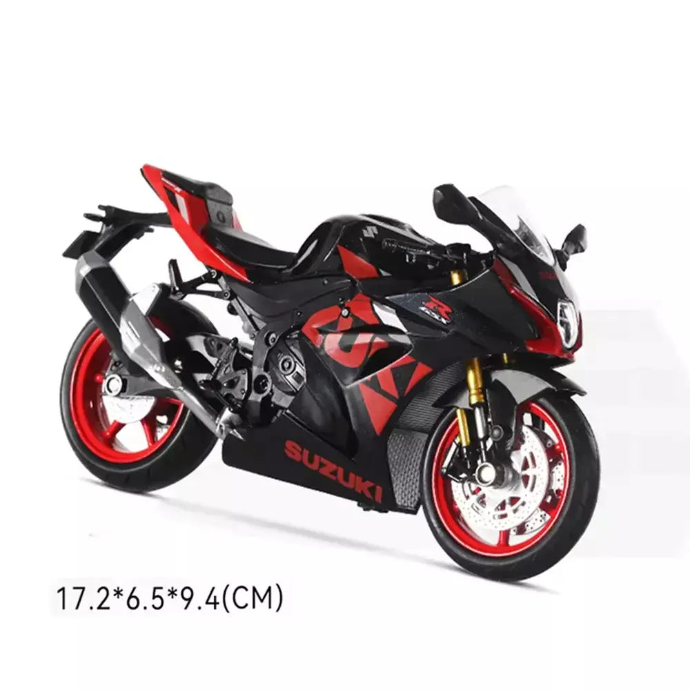 1:12 apulia rsv4 suzuki gsx liga modelo de carro da motocicleta brinquedos diecast roda dianteira direção suspensão da roda traseira presentes das crianças