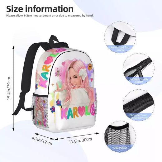 Manana Sera Bonito Karol G impresso Lightweight Casual Schoolbag, escola, ao ar livre, compras, escritório, 15";;VERDADEIRO;;"1