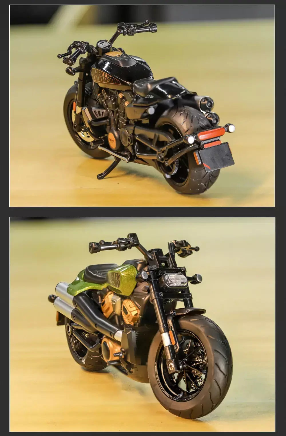 Simulação 1/12 davidson SPORTSTER-S motocicleta de liga off-road, ornamentos de modelo para crianças brinquedos para meninos presentes de feriado