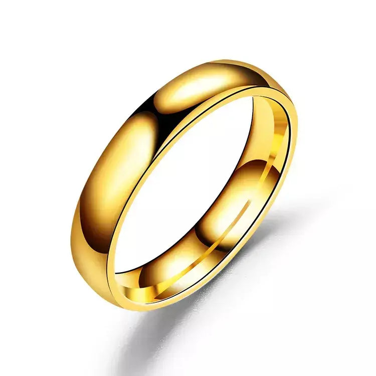 Anel de titânio simples de 6mm, feminino, masculino, evita alergias, alto polimento, anéis de casamento, aço inoxidável, casal, joias de dedo, presentes
