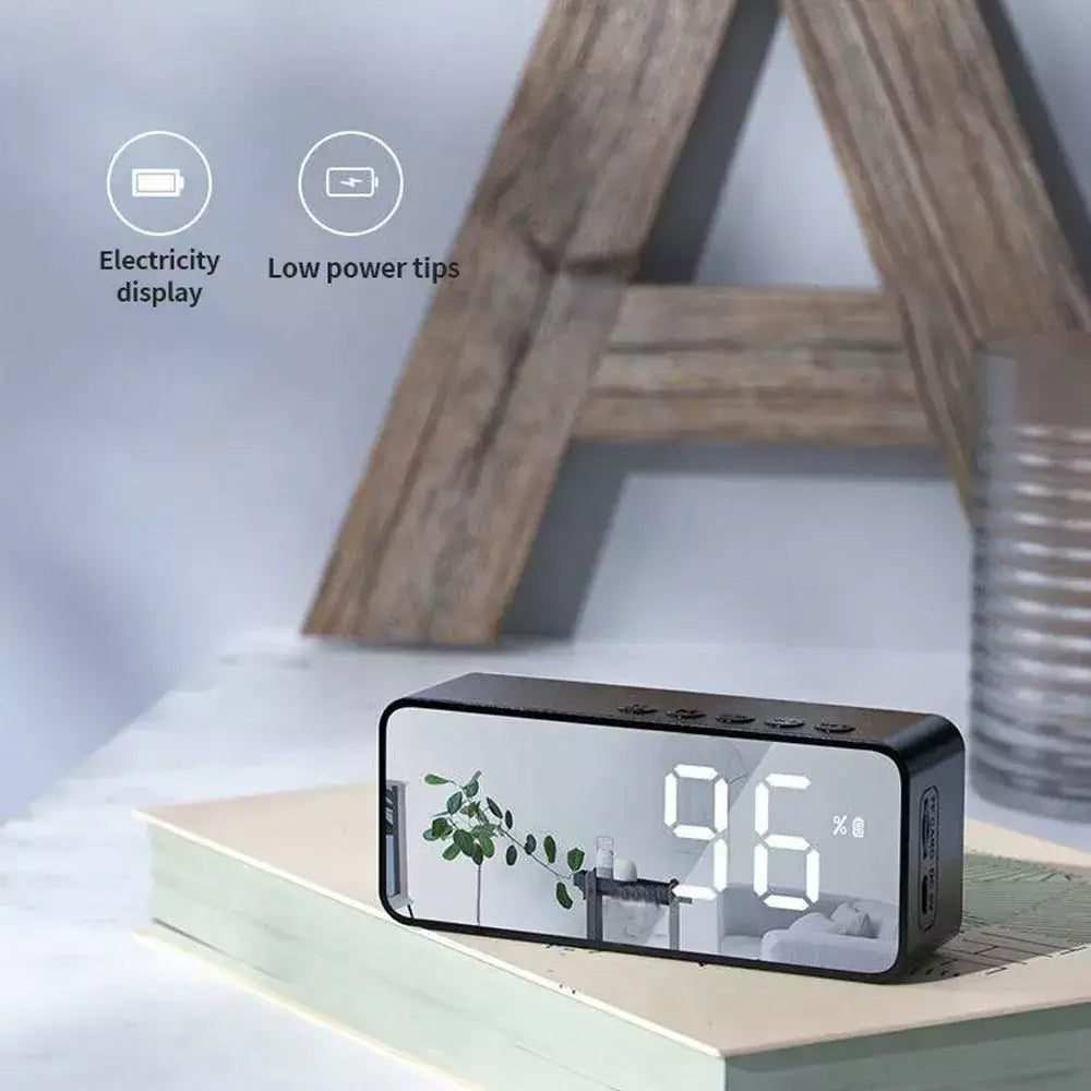 G50 alto-falante sem fio bluetooth com mini cartão fm espelho despertador tenda de áudio recebendo invite de voz k