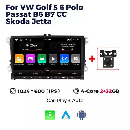 Mekede android autoradio para volkswagen passat b6 b7 golf 5 6 polo jetta skoda rádio do carro multimídia playergps wifi rds carplay