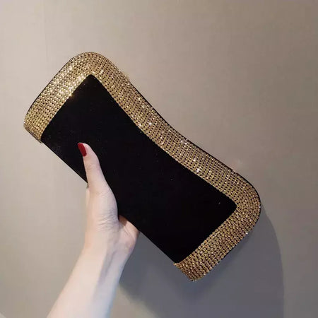 YoReAi-Beading Bolsa para Mulheres, Clutch Feminino, Bolsas de Ombro, Bolsas Festa, Veludo, Hobo-Bag Brilhante, Messenger Bag, Marca de Luxo