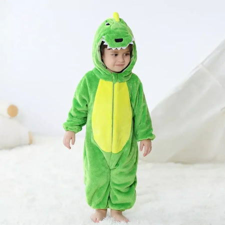 Bebê unissex macacão kigurumi infantil bonito ponto dinossauro animal macacões recém-nascidos dos desenhos animados pijamas para crianças meninos meninas natal