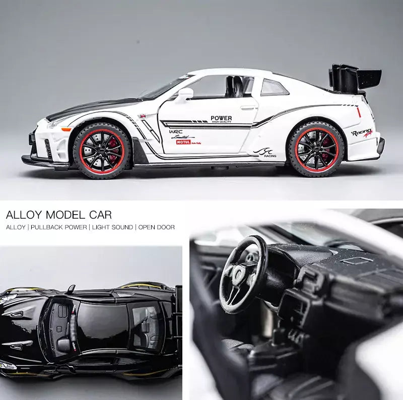 1:32 nissan gtr GT-R r35 r34 supercar liga modelo de carro diecasts & veículos de brinquedo carros de brinquedo brinquedos do miúdo para crianças presentes menino brinquedo