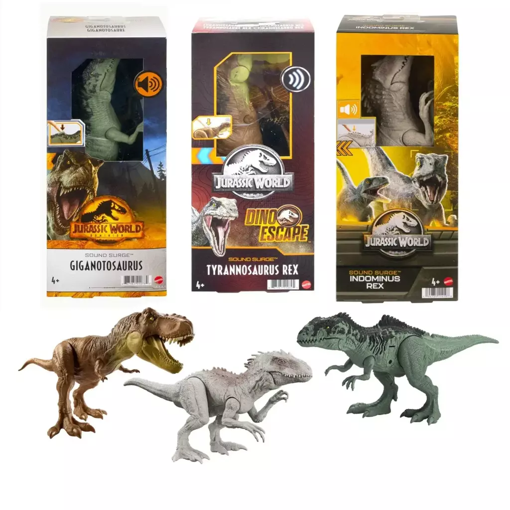 Figura de ação jurássica do dinossauro do mundo para crianças, brinquedos originais para meninos, Tiranossauro Rex, Tiranossauro Rex, Giganotossauro, Figura Anime