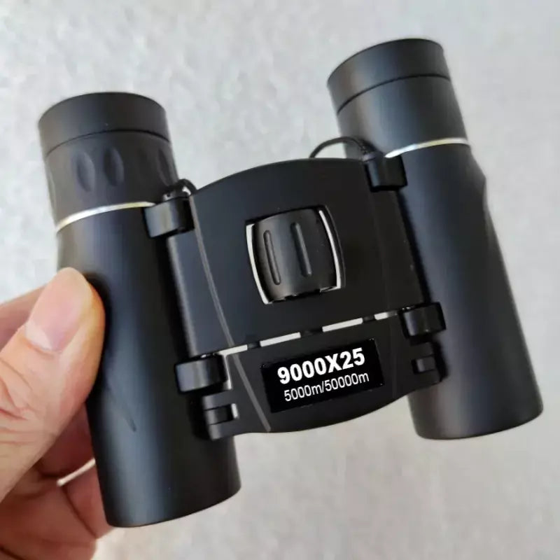 9000x25 hd zoom portátil poderoso binóculos de longo alcance bak4 telescópio jumelles dobrável bak4 binóculos para caça acampamento