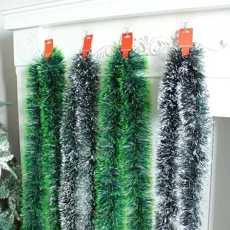 Natal enfeites fitas fita de cana verde guirlanda árvore de natal diy pendurado pendente grinalda ornamento decoração de festa decoração de casa