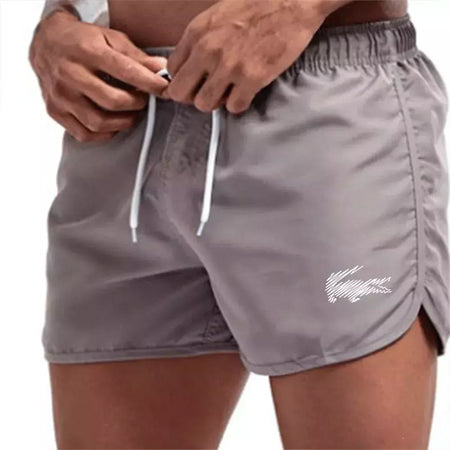 Calção de banho com cordão masculino, roupa de banho, shorts de banho, shorts respiráveis, surfe de verão, calções de praia, calças esportivas