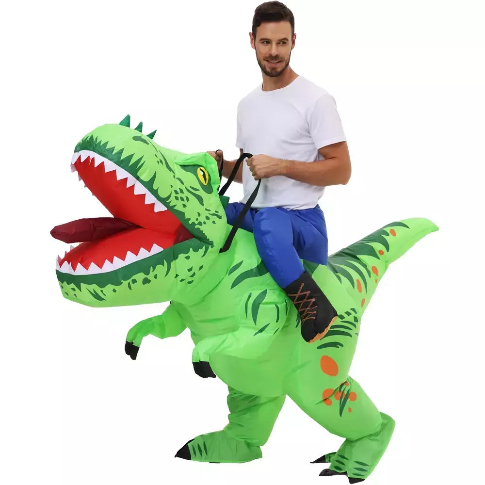 Anime quente dinossauro inflável traje festa trajes da mascote terno disfraz cosplay trajes de halloween para adultos crianças vestido
