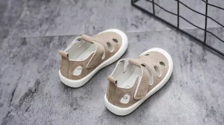 Crianças metade sandálias meninos esportes sapatos casuais recortes oco moda 2024 nova primavera verão crianças meninas sandálias 21-30