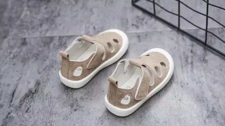 Crianças metade sandálias meninos esportes sapatos casuais recortes oco moda 2024 nova primavera verão crianças meninas sandálias 21-30