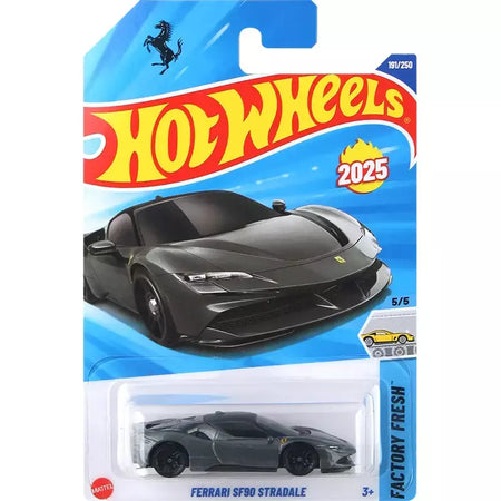 Hot Wheels C4982 2025-Q Case Carros de liga, Ferrari SF90/F40/365 GTB4 Chevy Silverado, 1:64 Diecast Model Collection brinquedos para crianças