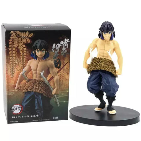 Anime figura demônio slayer figuras kimetsu não yaiba boneca tanjiro nezuko zenitsu estatueta inosuke guerreiro figura de ação modelo brinquedos
