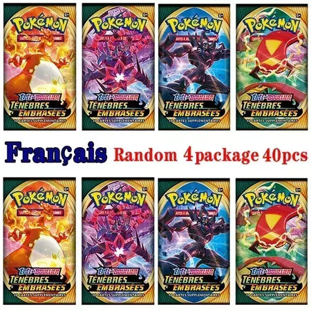 Novo 36/40 pçs caixa pokemon cartão escarlate & violeta evoluções prismáticas inglês impulsionador batalha carte negociação cartões de coleção presentes