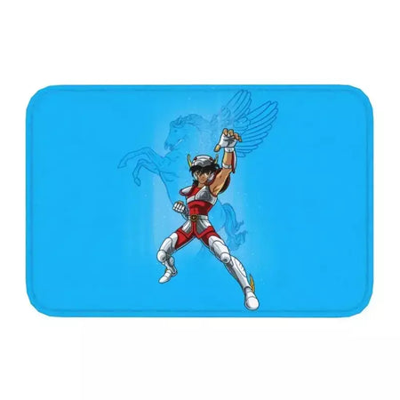 Personalizado cavaleiros do zodíaco saint seiya pegasus fantasia capacho tapete antiderrapante banheiro cozinha garagem tapete 40*60cm