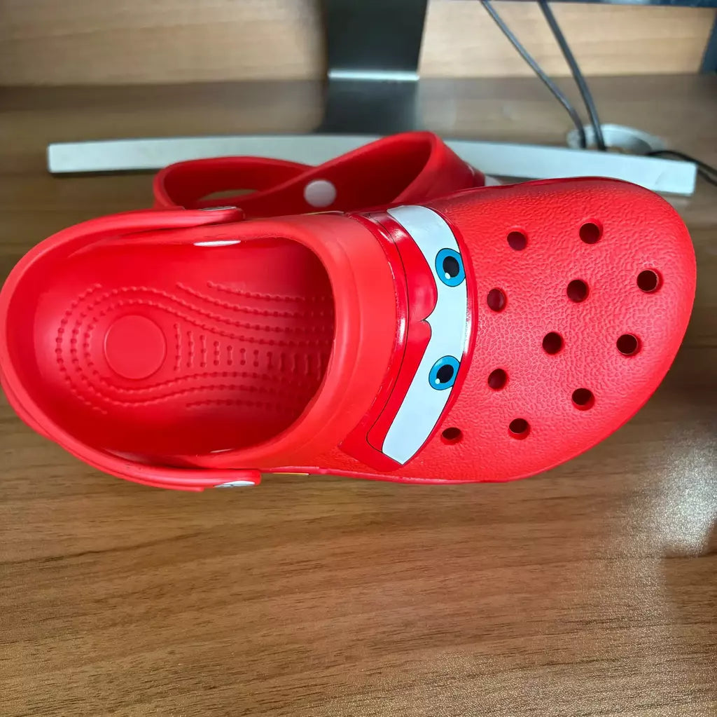 Disney mcqueens pixar dos desenhos animados sólido à prova dwaterproof água chinelos ao ar livre sandálias de areia casual respirável tornozelo-envoltório eva sapatos adultos presentes