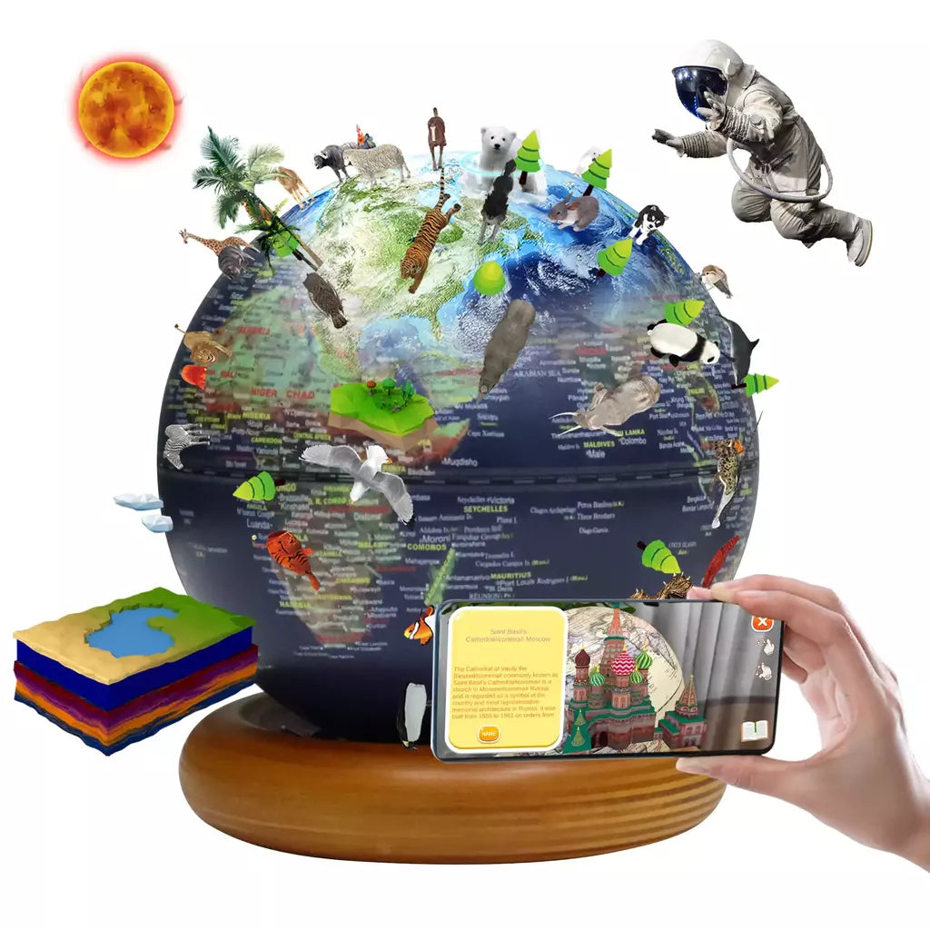 Globo Educacional Inteligente para Crianças, Brinquedo AR Interativo, Ideal para Aprendizagem Pré-Escolar, Presente de aniversário para meninos e meninas, Brinquedos STEM