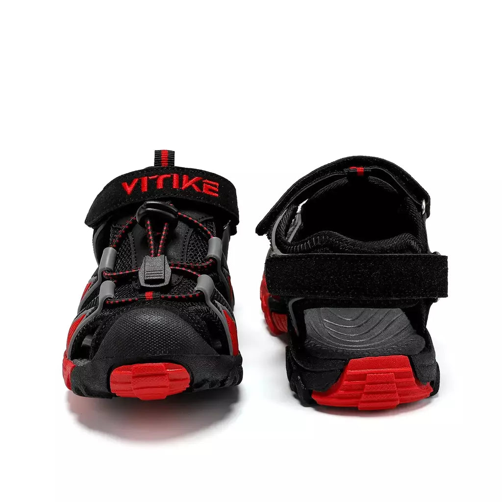 Sandálias esportivas para meninos e meninas, sandálias de verão para crianças, bico fechado, sapatos atléticos de água, sandálias para piscina e praia