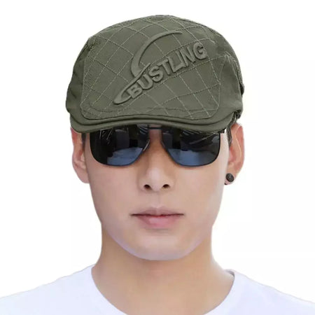 Chapéu de boina de algodão masculino, boina casual respirável de jornaleiro, boina de taxista, primavera, verão, outono