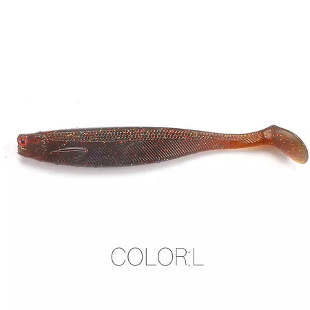 Novo supercontinente shadtteez t-tail 50mm 70mm 100mm pique zander predador pesca 3d olhos isca macia iscas de pesca