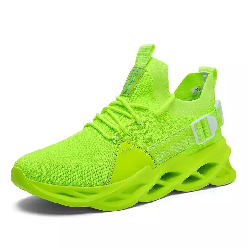 Venda quente moda roxo tênis casuais das mulheres dos homens lâmina tênis de corrida tamanho grande 48 luz respirável sapatos esportivos masculino malha tênis