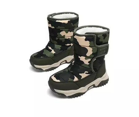2023 inverno crianças sapatos de pelúcia tecido impermeável antiderrapante sapatos da menina sola de borracha botas de neve moda quente botas ao ar livre