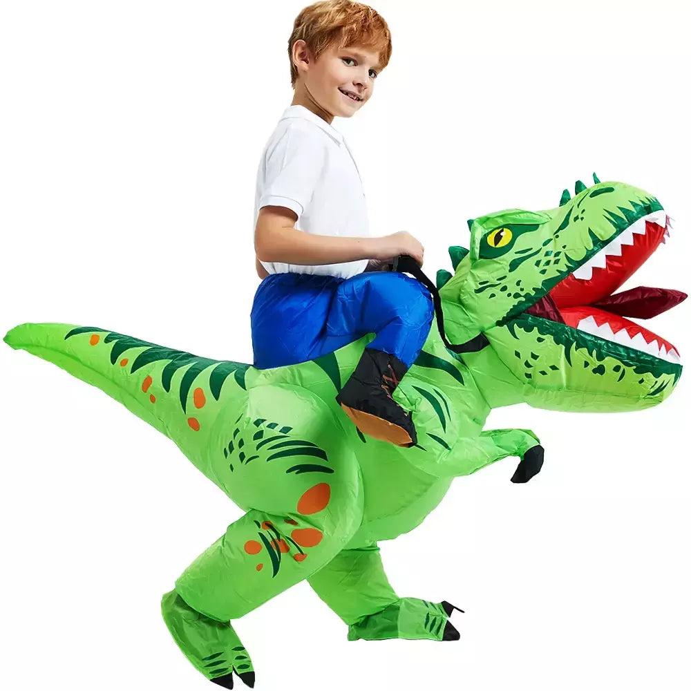 Anime quente dinossauro inflável traje festa trajes da mascote terno disfraz cosplay trajes de halloween para adultos crianças vestido