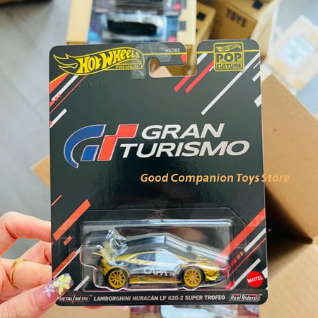 Original rodas quentes 2025 cultura pop Hxd63-L série lamborghini de volta para o futuro modelo de carro crianças brinquedos modelo carro coleção presente