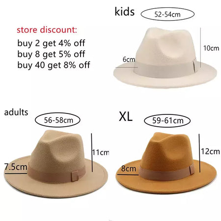 chapeu feminino chapeu chapeu masculino gorro Chapéu fedora mulheres fita banda homens chapéus de aba larga igreja casamento clássico bege branco chapéu do inverno das mulheres dos homens 2021 new gorras hombre