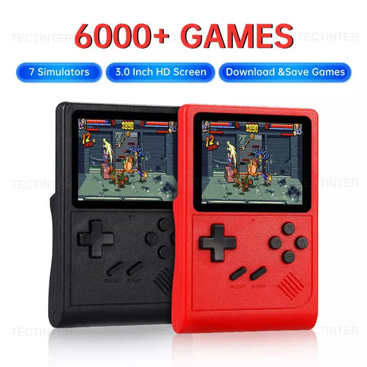 Gb300 portátil jogador de jogo portátil tela de 3.0 polegadas tv console de videogame saída av console de jogo retro embutido 8g 6000 + jogos