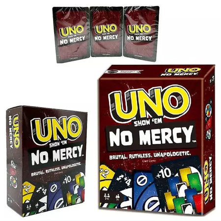 7 estilos UNO NO MERCY Jogo de cartas correspondente Dragon Ball Z Multijogador Festa de família Jogo de tabuleiro Engraçado Amigos Entretenimento Poker