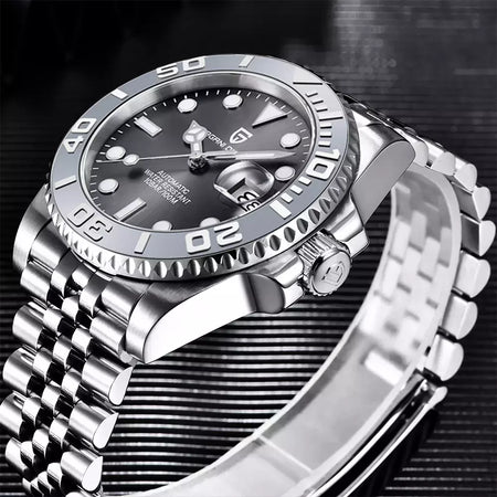 Pagani design esportes masculino relógio de pulso mecânico safira luxo relógio automático para homem aço inoxidável à prova dwaterproof água