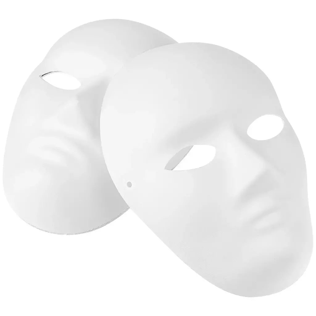 4 pçs máscaras faciais completas em branco branco para halloween cosplay festa artesanato encolher poros hidratante máscara facial fazer pele brilhante