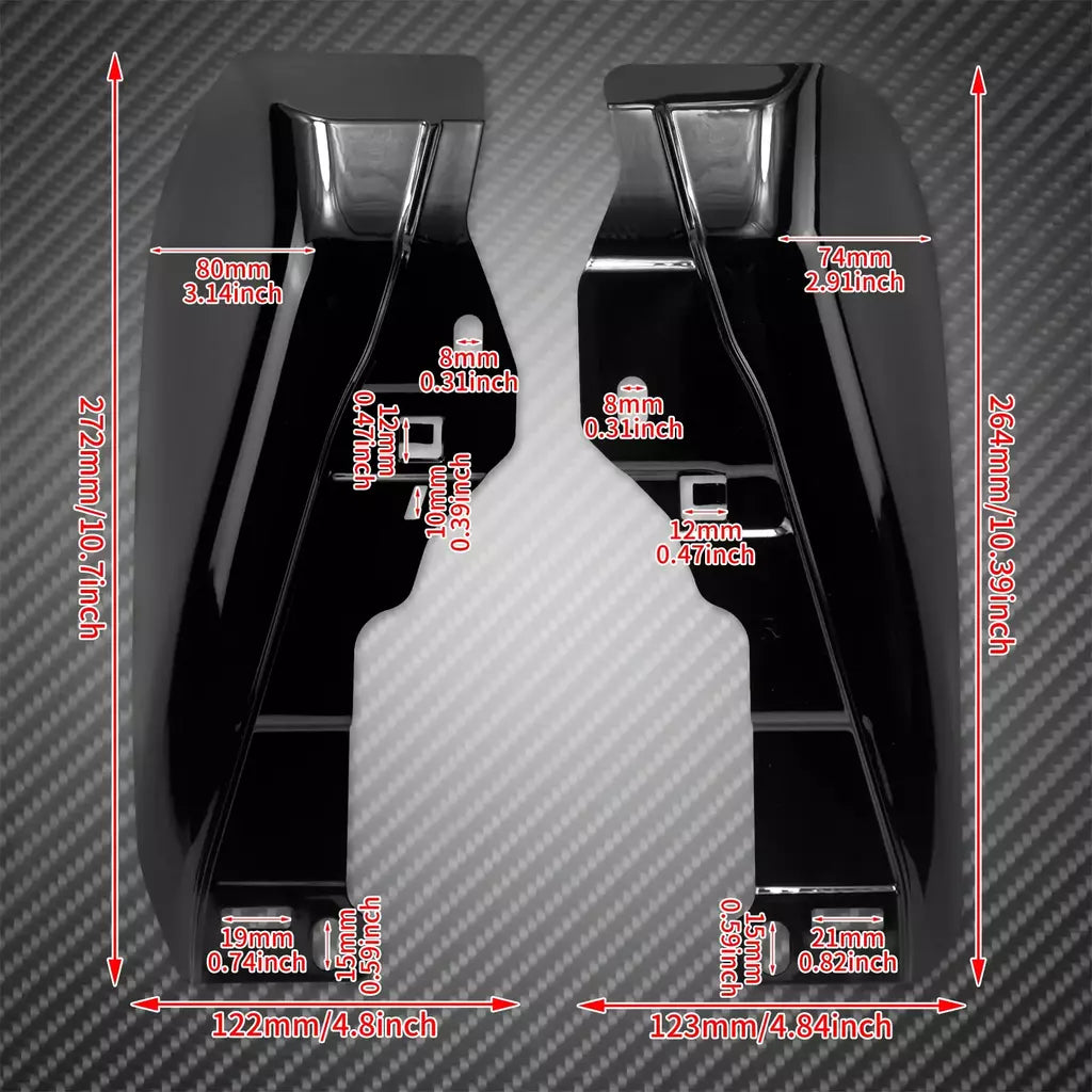 Motocicleta mid-frame defletor de ar escudo térmico guarnição capa para harley touring electra street glide road king fltrx 2001-23 24-up