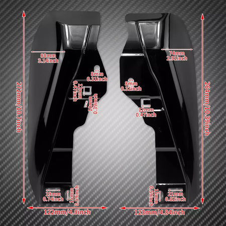 Motocicleta mid-frame defletor de ar escudo térmico guarnição capa para harley touring electra street glide road king fltrx 2001-23 24-up