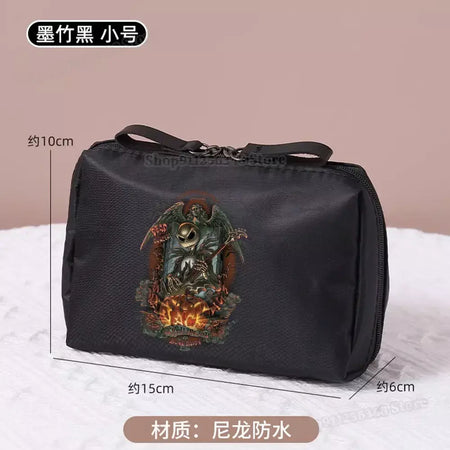 O pesadelo antes do natal saco de maquiagem figura dos desenhos animados jack skellington bolsa sacos cosméticos disney compõem casos organizadores