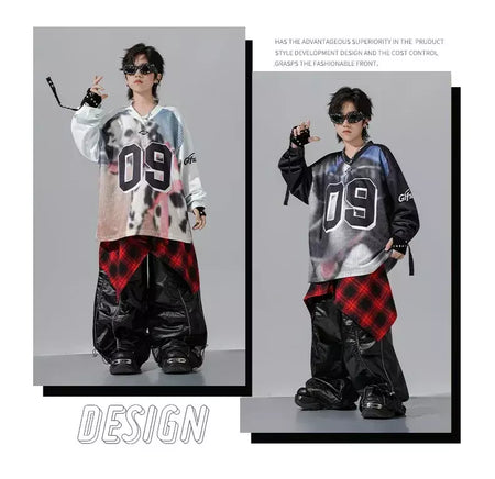 Meninos hio hop letras jaqueta de couro dança de rua calças de carga soltas meninas k-pop streetwear crianças conjunto de roupas jazz traje