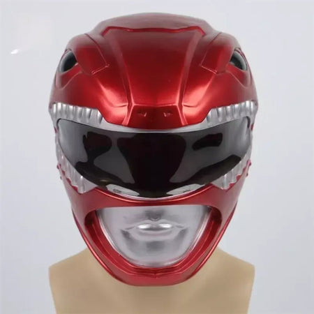Em estoque halloween power rangers capacete super-herói equipe guerreiro vermelho cosplay máscara acessórios traje para adultos crianças presente de halloween