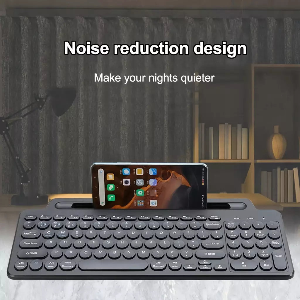Teclado bluetooth duplo tri-modo bt5.0 3.0 2.4g teclado sem fio com touchpad teclado para jogos com slot para cartão para laptop tablet