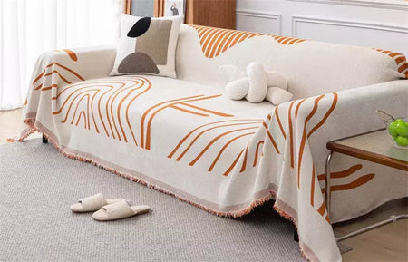 Chenille Sofá Throw Blanket com Tassel, Modern Luxury Cover, Four Season Sofa Cover, Full Covers, Dustproof, Toalha de casa, 1 Pc
