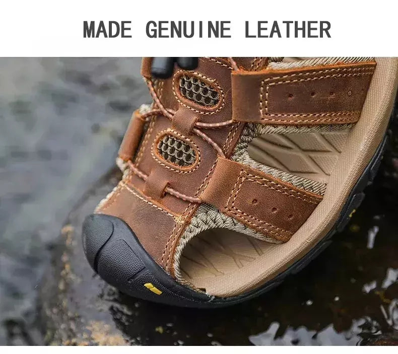 2024 sapatos masculinos de couro verão novo tamanho grande sandálias masculinas sandálias de moda chinelos tamanho grande 38-47 ?